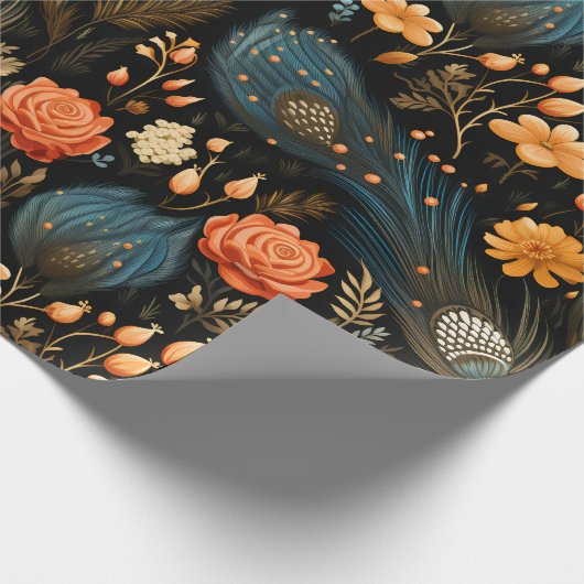 kalkoen tijdschatten cadeaupapier (Hoek)