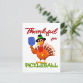 Kalkoen van Thanksgiving - Dankbaar voor Picklebal Briefkaart (Staand voorkant)