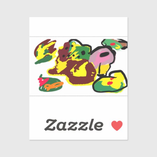 Kalkoen verf sticker (Vel)