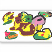 Kalkoen verf sticker (Voorkant)