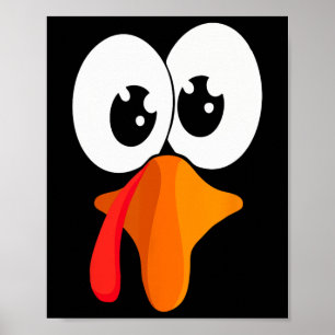 Kalkoen verkleedloop outfit grappig Thanksgiving Poster