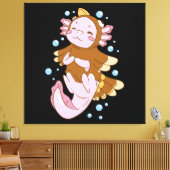 Kalkoen Vermomming Axolotl Pret Canvas Afdruk (Insitu (Woonkamer))