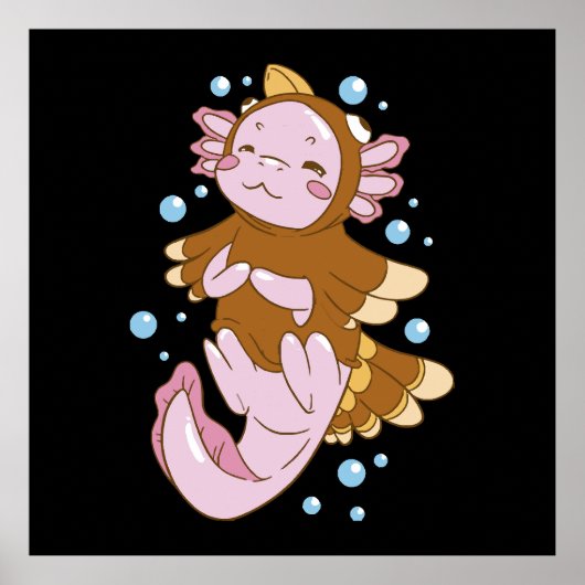 Kalkoen Vermomming Axolotl Pret Poster (Voorkant)