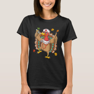 Kalkoen Verpleegster Leven Pelgrim Verpleging Dank T-shirt
