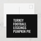 Kalkoen Voetbal Grappig Thanksgiving Diner Familie Briefkaart (Voorkant / Achterkant)