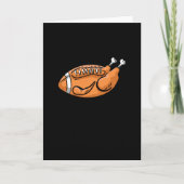 Kalkoen Voetbal Grappig Thanksgiving Diner Familie Kaart (Voorkant)