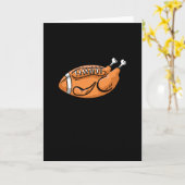 Kalkoen Voetbal Grappig Thanksgiving Diner Familie Kaart (Gele Bloem)