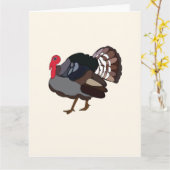 Kalkoen Vogel Kalkoen Kaart (Gele Bloem)