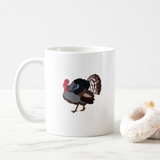 Kalkoen Vogel Turkije Koffiemok (Met donut)