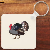 Kalkoen Vogel Turkije Sleutelhanger (Achterkant)