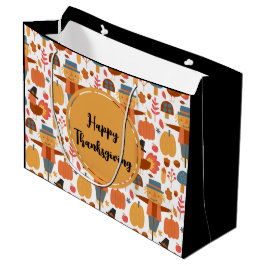 Kalkoen & Vogelverschrikker Thanksgiving Patroon Groot Cadeauzakje
