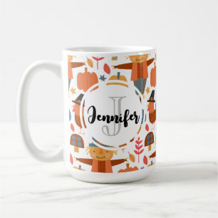 Kalkoen & Vogelverschrikker Thanksgiving Patroon Koffiemok