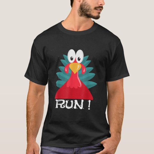 kalkoen volwassen kostuum running T shirt (Voorkant)