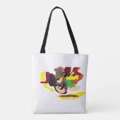 Kalkoen vreugde tote bag (Achterkant)