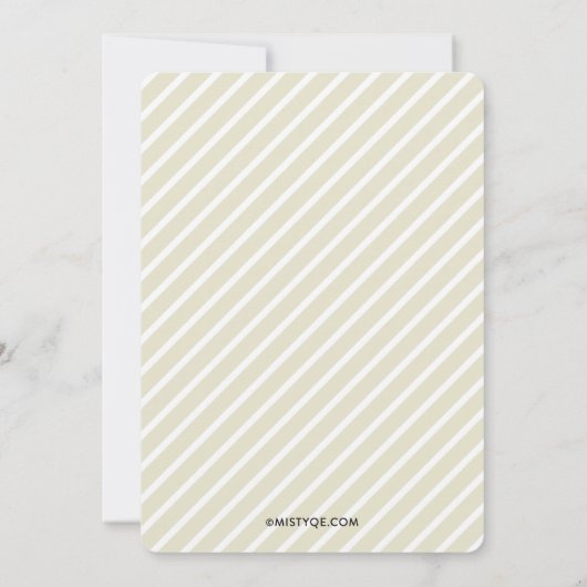 Kalkoen Wensbot Modern Thanksgiving Uitnodiging (Achterkant)