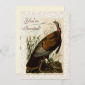 Kalkoen Wild Audubon Vogel Schilderij Kaart (Voorkant / Achterkant)