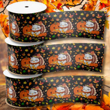 Kalkoenbaby en pompoen vieren Thanksgiving