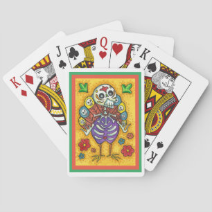 KALKOENBOTTEN KLEURRIJK VOLK THANKSGIVING VOGEL SK POKERKAARTEN