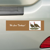 Kalkoenen: Chocolade Bumpersticker (Op auto)