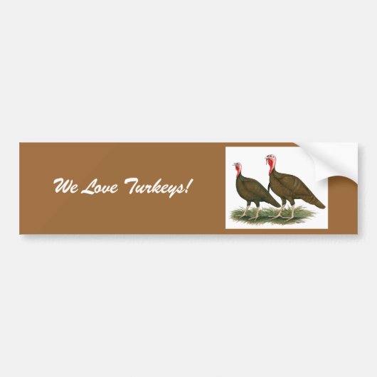 Kalkoenen: Chocolade Bumpersticker (Voorkant)