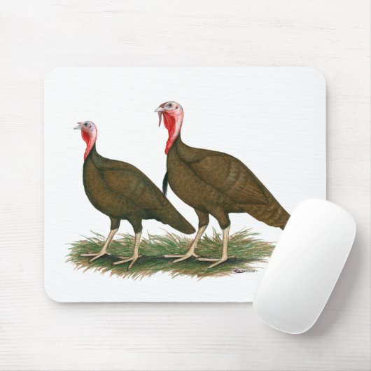 Kalkoenen: Chocolade Muismat (Met muis)