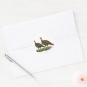 Kalkoenen: Chocolade Ronde Sticker (Envelop)