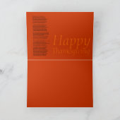 Kalkoenen Eenden gedicht Thanksgiving binnen groet Feestdagen Kaart (Binnen)