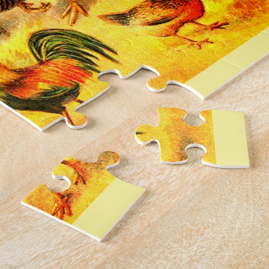 Kalkoenen en kippen legpuzzel (Zijkant)