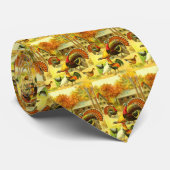 Kalkoenen en kippen stropdas (Opgerold)