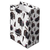 Kalkoenen en veren - White Gift Bag Medium Cadeauzakje (Voorkant Gekanteld)