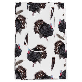 Kalkoenen en veren - White Gift Bag Medium Cadeauzakje