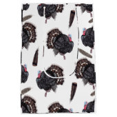 Kalkoenen en veren - White Gift Bag Medium Cadeauzakje (Achterkant)