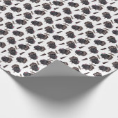 Kalkoenen en veren - Wit omslagpapier Cadeaupapier (Hoek)