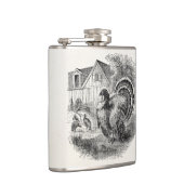  kalkoenen - gepersonaliseerde Barn Turkey Birds Heupfles (Rechts)