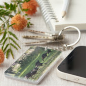 Kalkoenen in het gras Foto Sleutelhanger (Voorkant Rechts)
