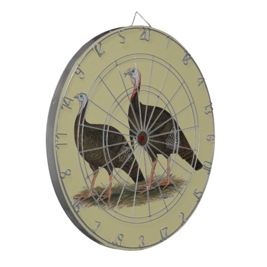 Kalkoenen in het oostelijke wilde haar dartbord (Voorkant Links)