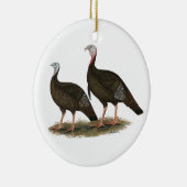 Kalkoenen in het oostelijke wilde haar keramisch ornament (Rechts)