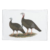Kalkoenen in het oostelijke wilde haar kussensloop (Achterkant)