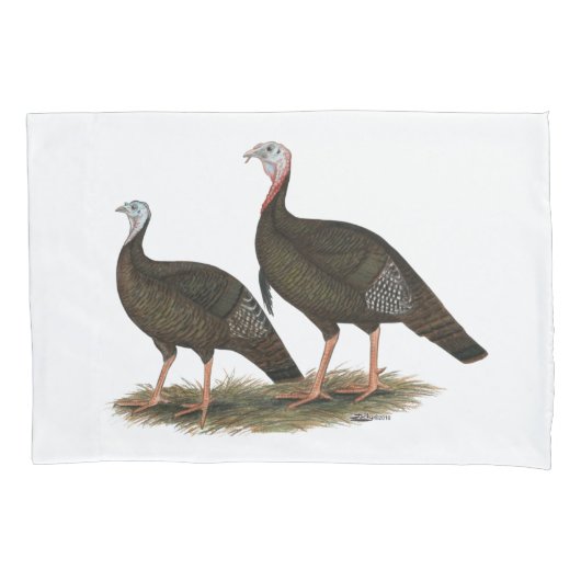Kalkoenen in het oostelijke wilde haar kussensloop (Voorkant)