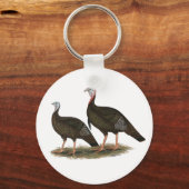 Kalkoenen in het oostelijke wilde haar sleutelhanger (Voorkant)