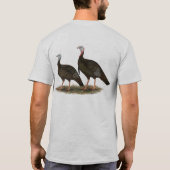 Kalkoenen in het oostelijke wilde haar t-shirt (Achterkant)