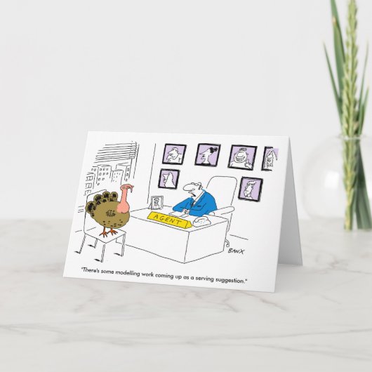 Kalkoenen Kerstkaart Feestdagen Kaart (Voorkant)