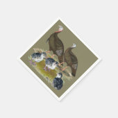 Kalkoenen oostelijke wilde familie servetten (Hoek)