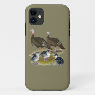 Kalkoenen Oosterse Wilde Familie iPhone 11 Hoesje