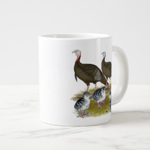 Kalkoenen Oosterse Wilde Familie Grote Koffiekop