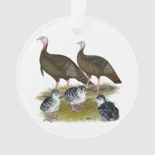 Kalkoenen Oosterse Wilde Familie Ornament