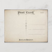  kalkoenen op hek in maanlicht briefkaart (Achterkant)