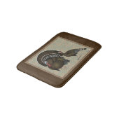 Kalkoenen Standaard Bronze Portret Badmat (Gekanteld)