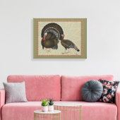 Kalkoenen Standaard Bronze Portret Canvas Afdruk (Insitu (Woonkamer))