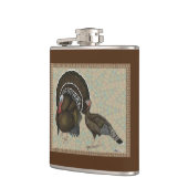 Kalkoenen Standaard Bronze Portret Heupfles (Links)